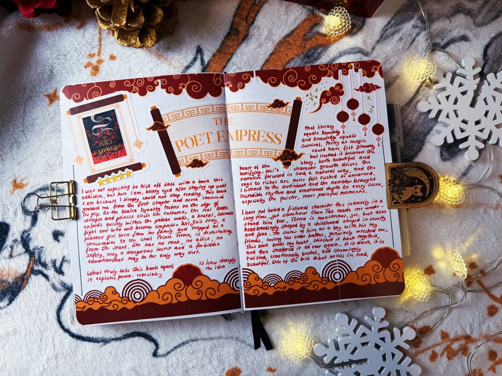 The Poet Empress Reading Journal Spread