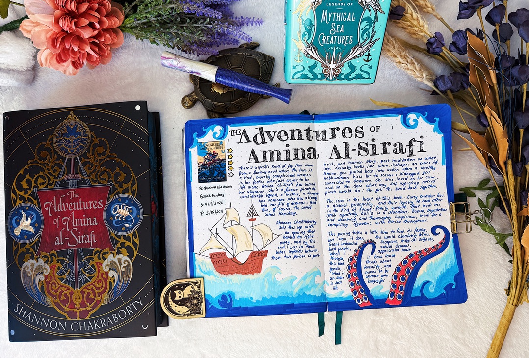 The Adventures of Amina al-Sirafi Reading Journal Spread