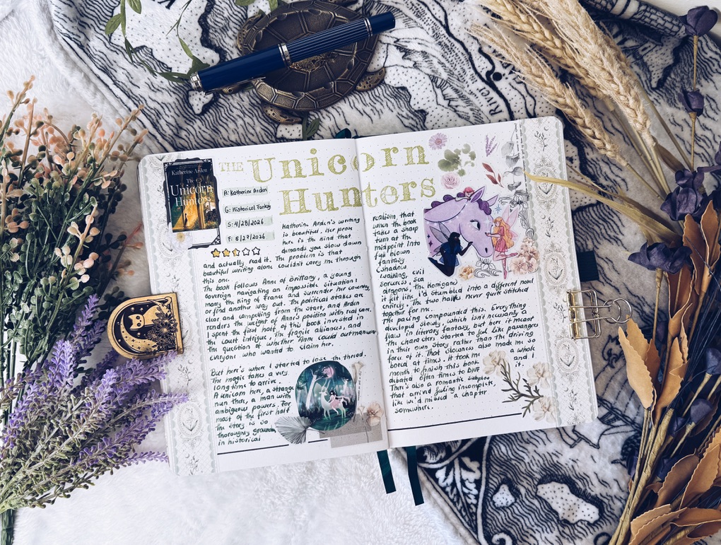 The Unicorn Hunters Reading Journal Spread