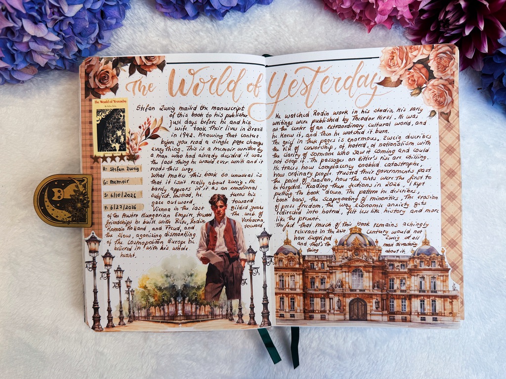 The World of Yesterday Reading Journal Spread