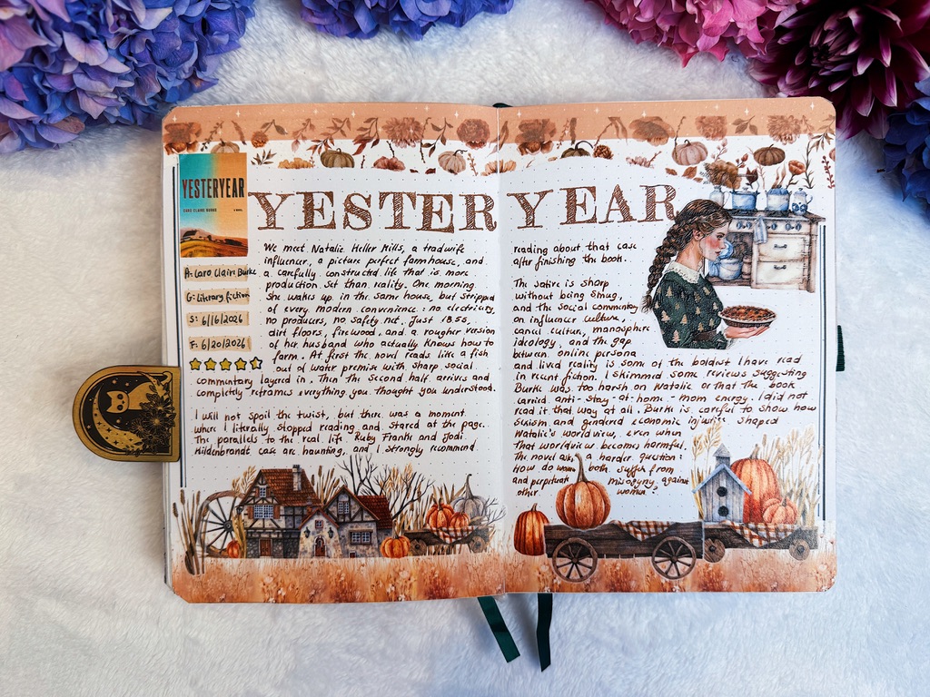 Yesteryear Reading Journal Spread