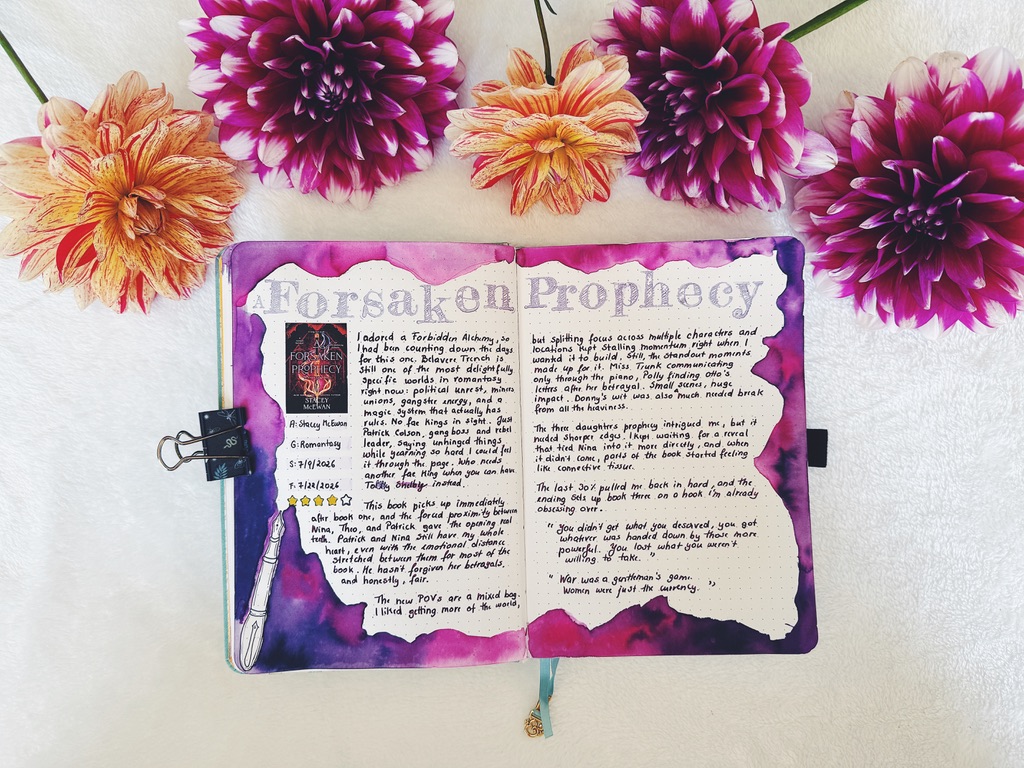 A Forsaken Prophecy Reading Journal Spread