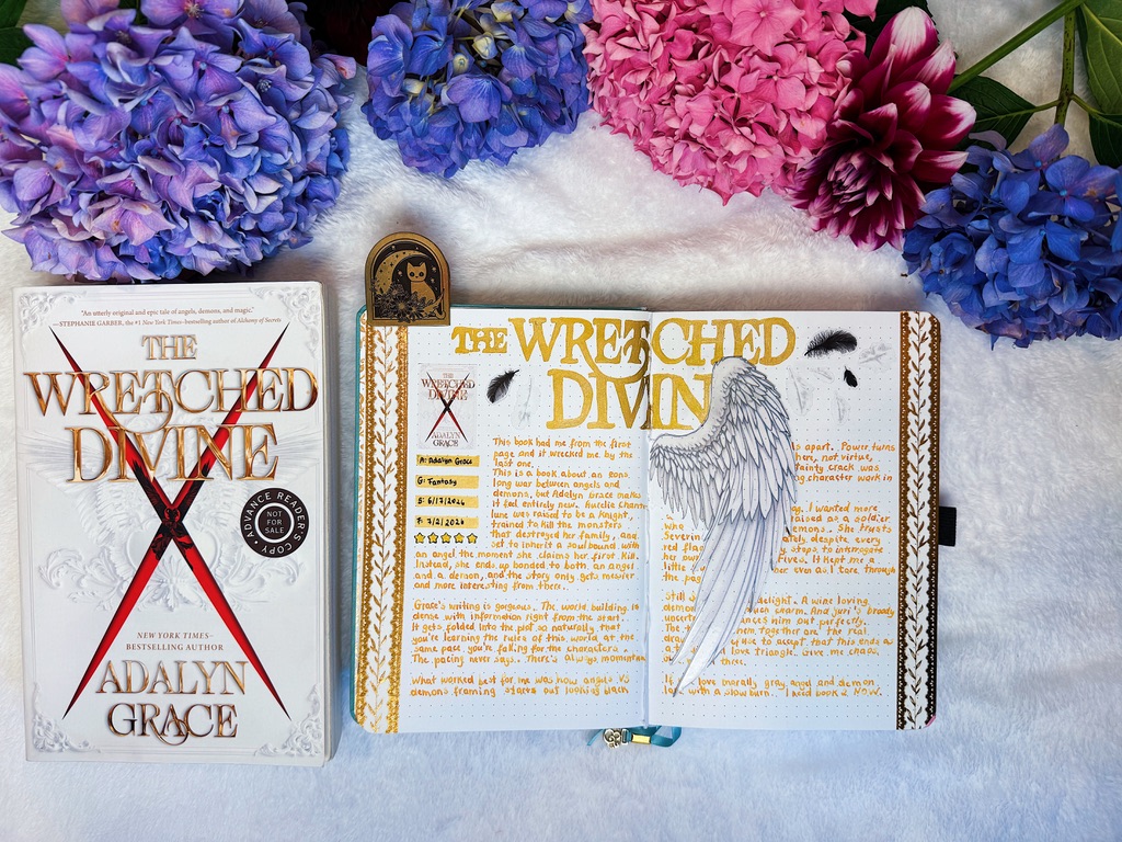 The Wretched Divine Reading Journal Spread