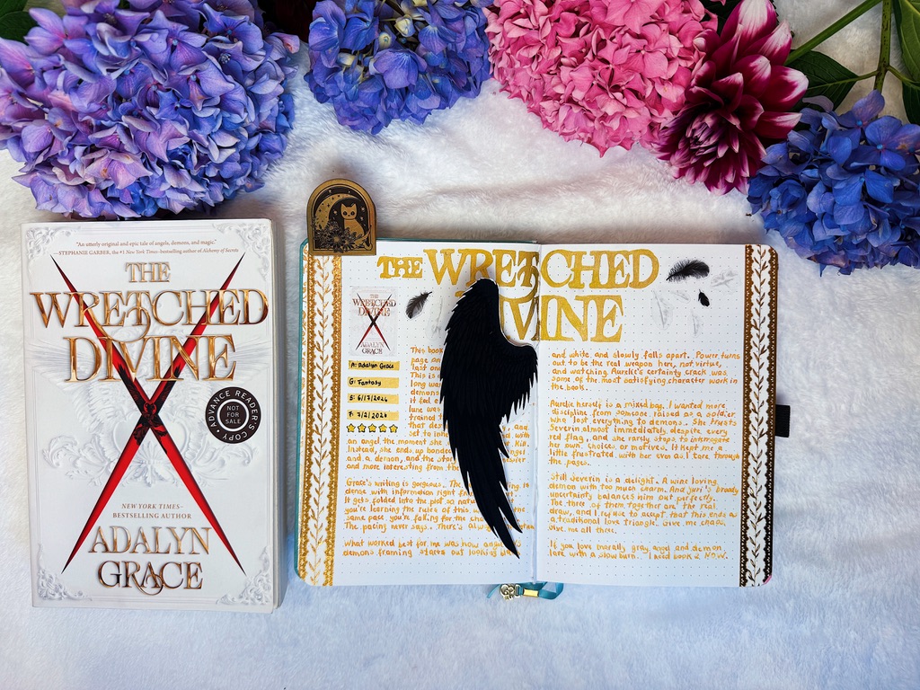 The Wretched Divine Reading Journal Spread