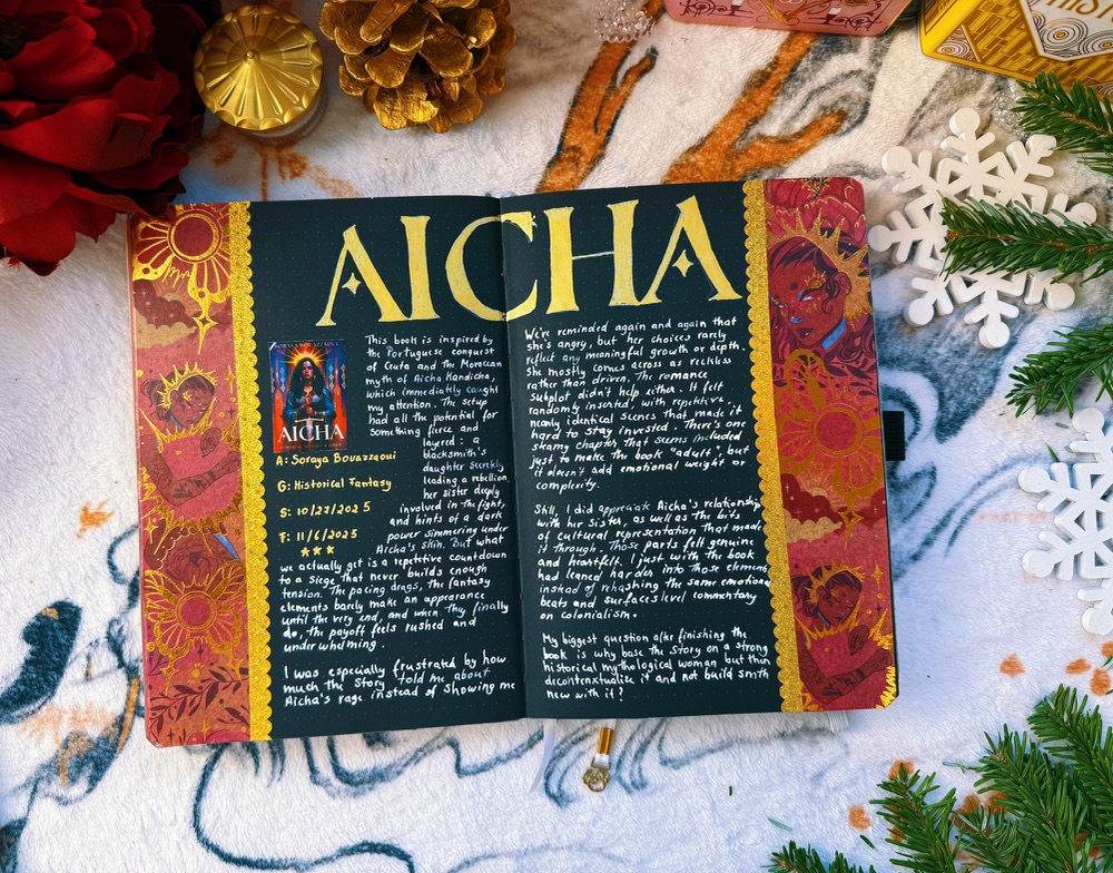 Aicha Reading Journal Spread