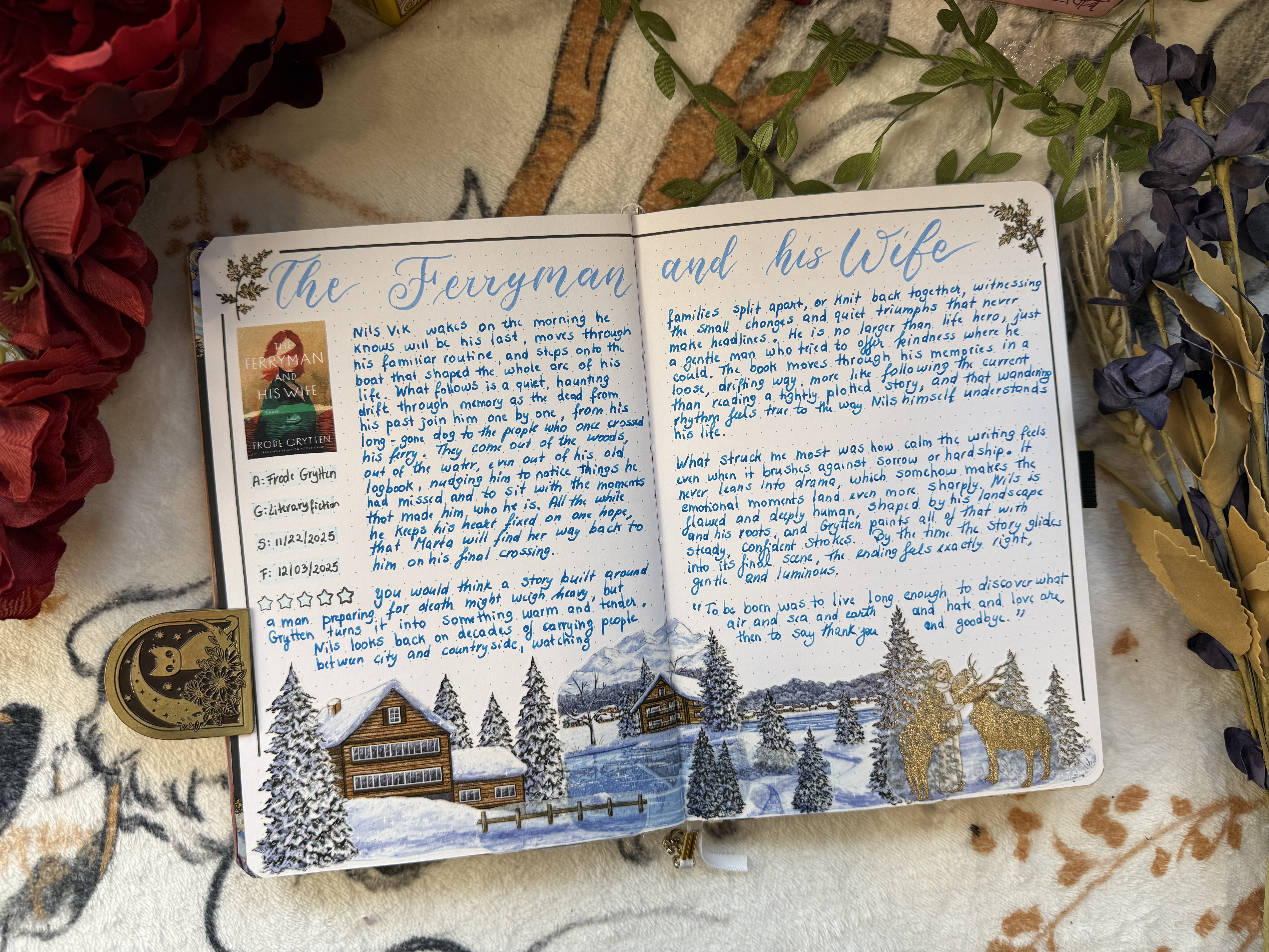 The Ferryman and His Wife Reading Journal Spread