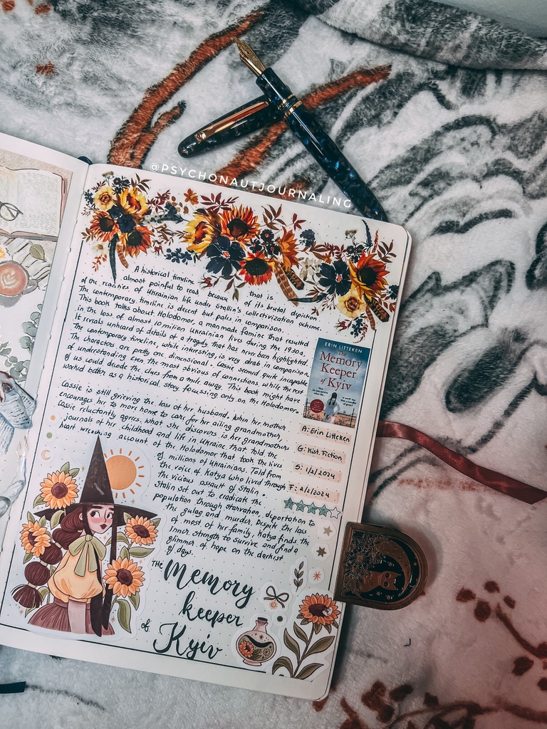 The Memory Keeper of Kyiv Reading Journal Spread