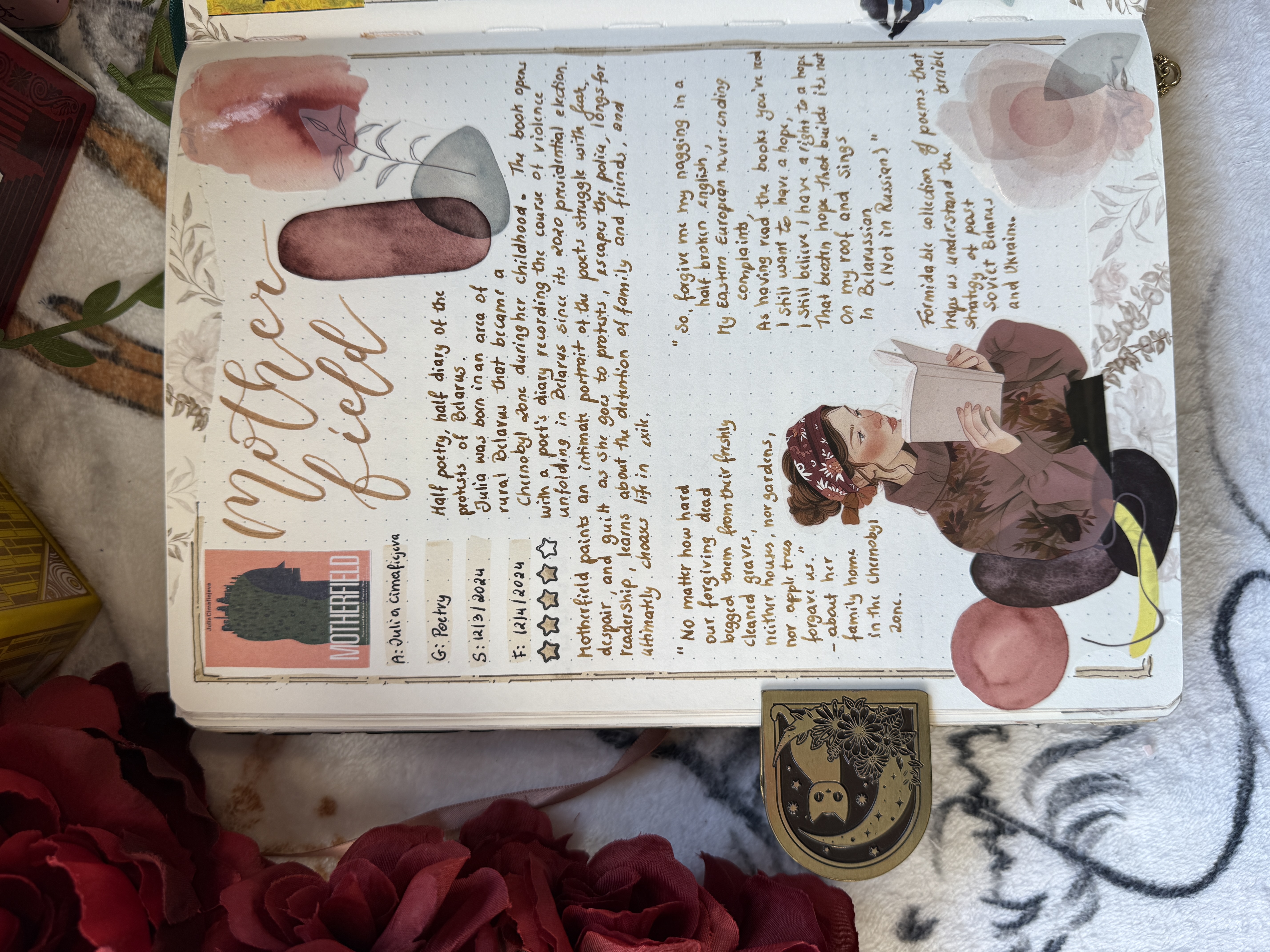 Motherfield Reading Journal Spread