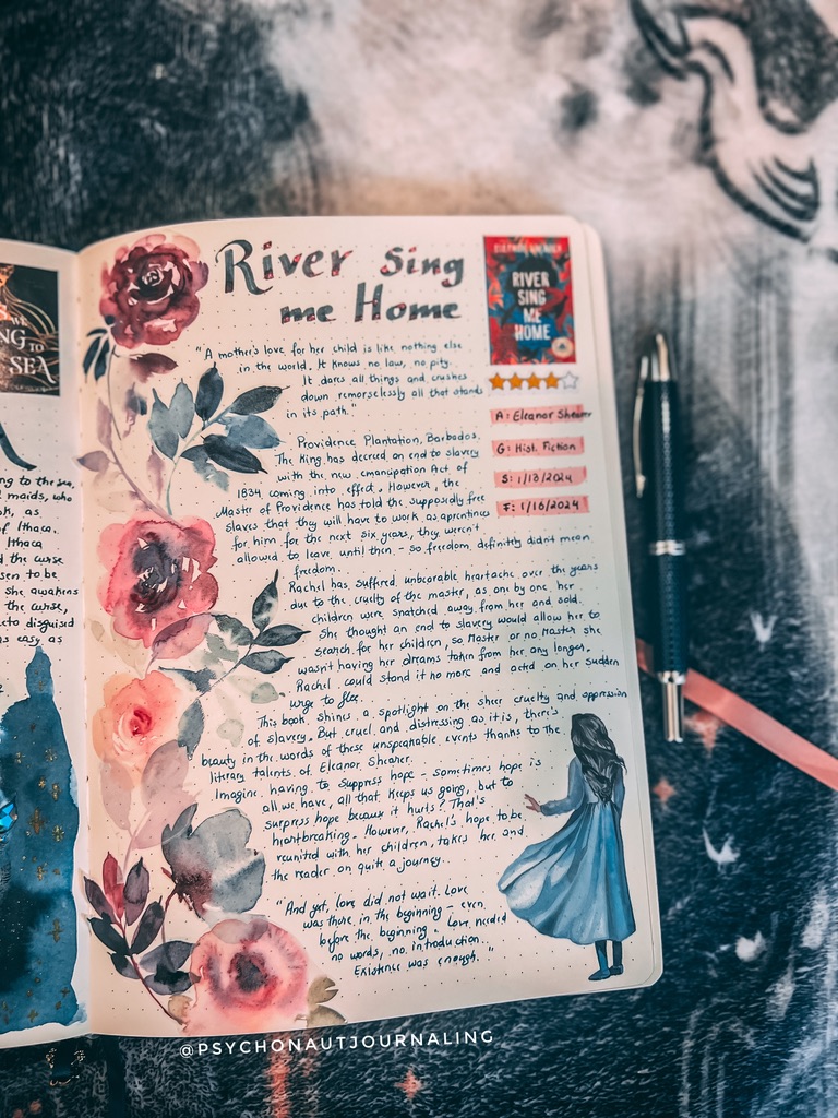 River Sing Me Home Reading Journal Spread