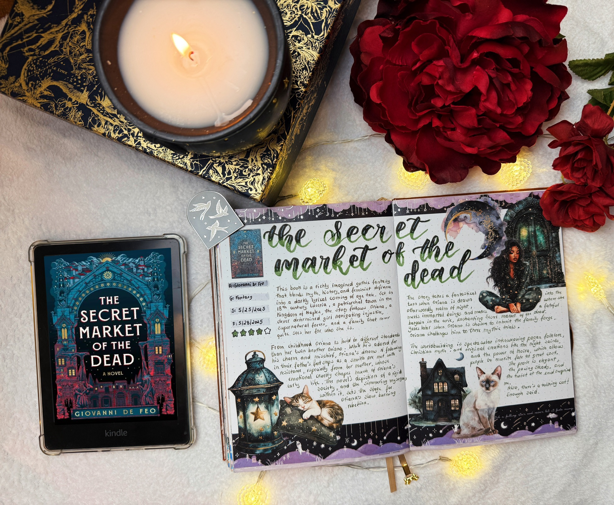 The Secret Market of the Dead Reading Journal Spread