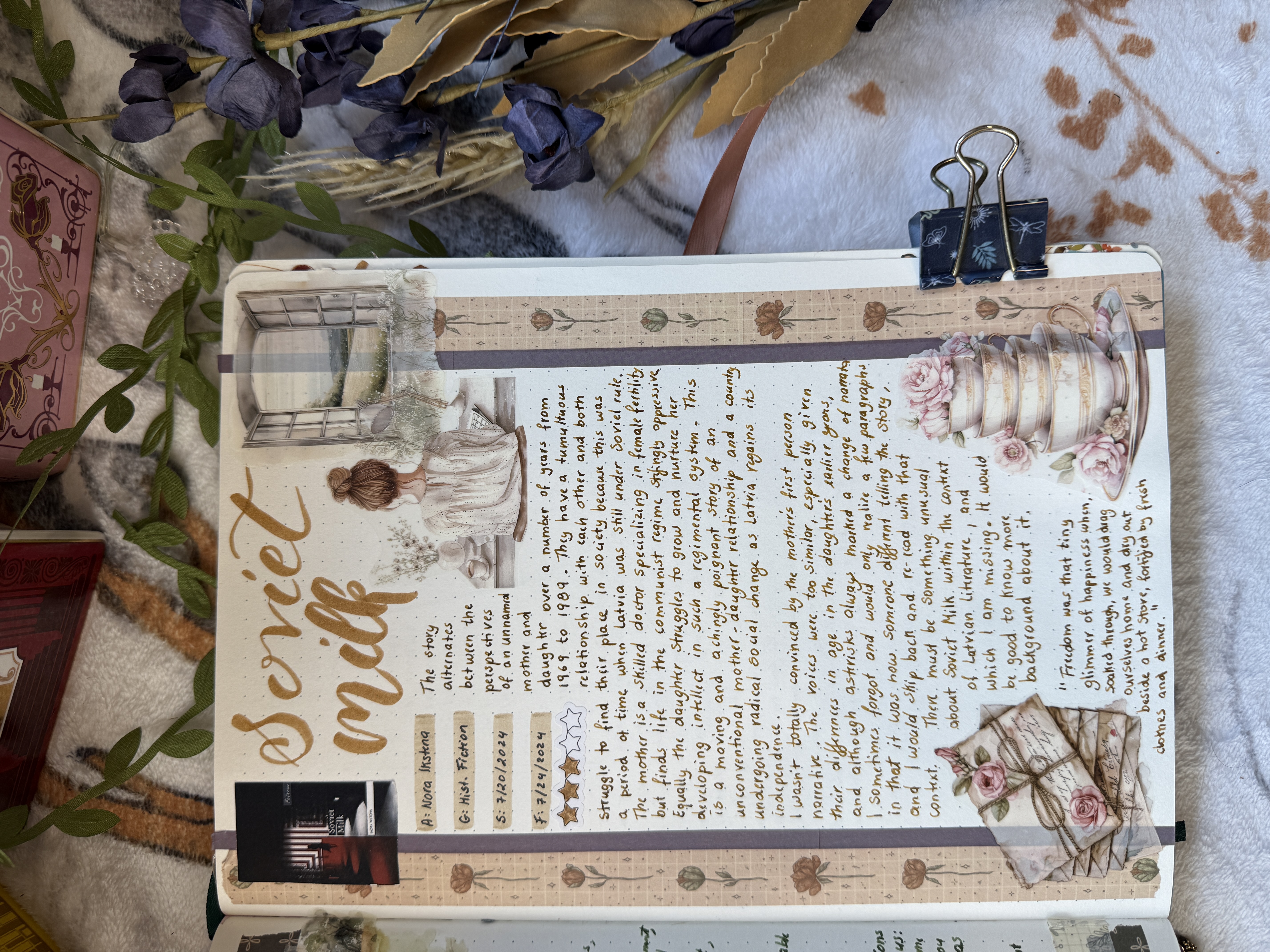 Soviet Milk Reading Journal Spread