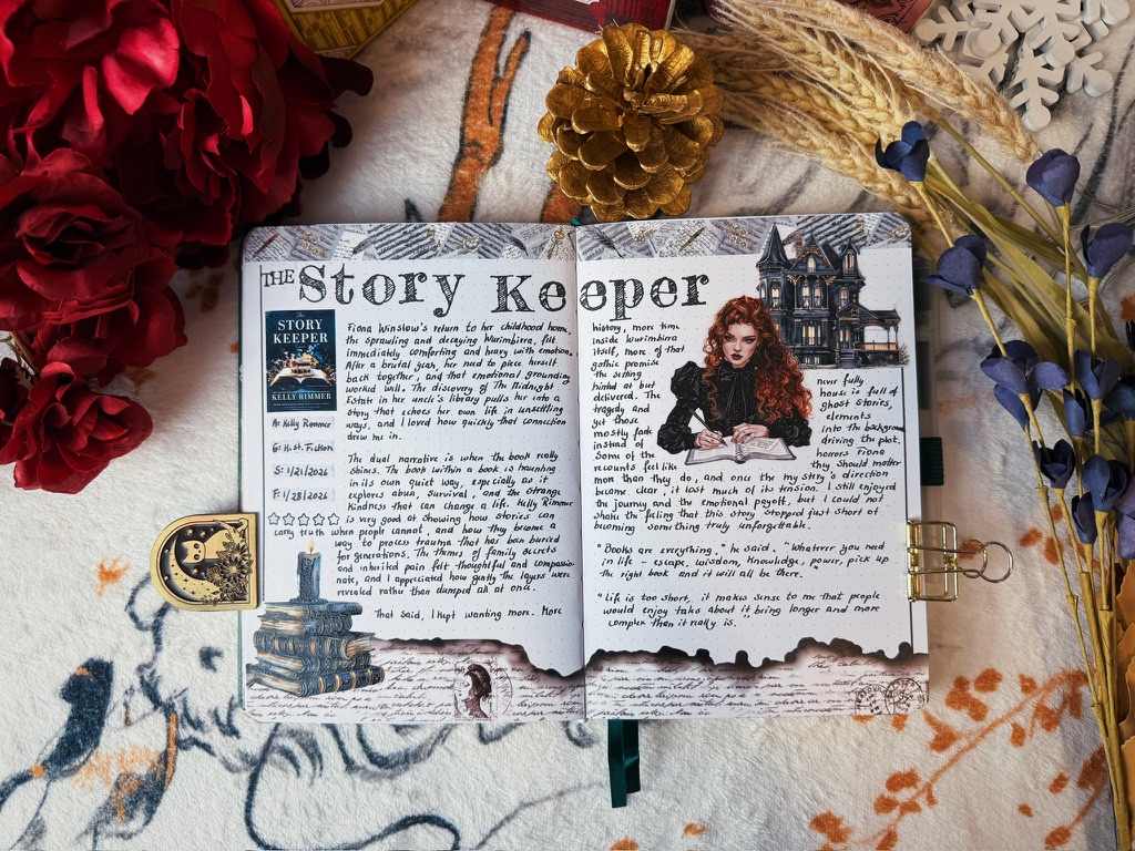 The Story Keeper Reading Journal Spread